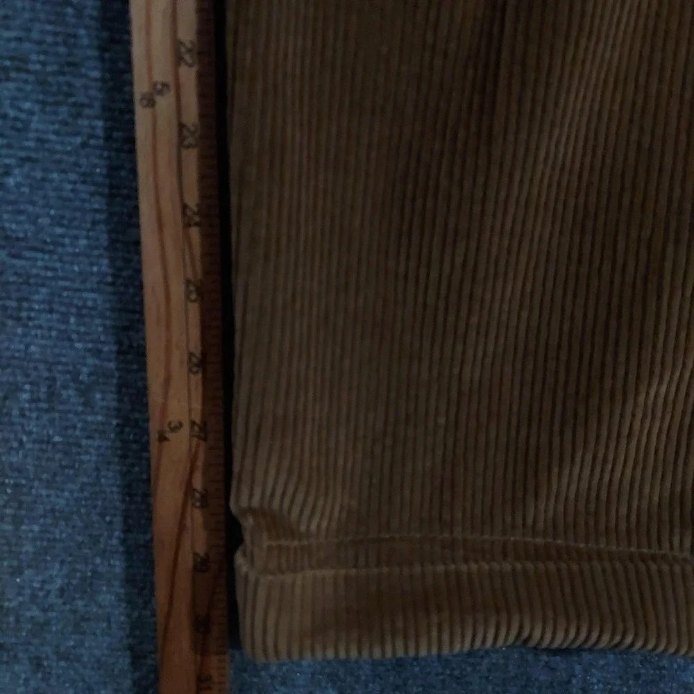 Vintage Brooks Brothers Pants Mens 32x30 Brown Corduroy Pleated Cuffed USA